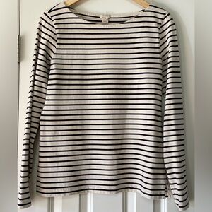 J. Crew striped boatneck long sleeve t-shirt Size M